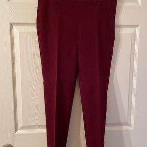 Talbots Chatham Ankle Pants Burgundy